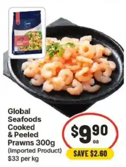 IGA Global Seafoods Cooked & Peeled Prawns offer