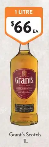 Foodworks Grant's Scotch offer