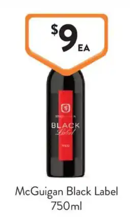 Foodworks McGuigan Black Label offer