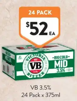 Foodworks VB 3.5% Mid Bitter offer