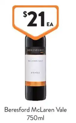 Foodworks Beresford McLaren Vale Shiraz offer