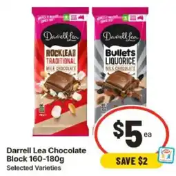 IGA Darrell Lea Chocolate Block Selected Varieties offer