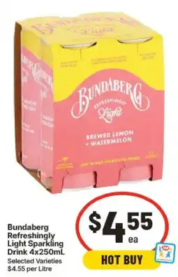 IGA Bundaberg Refreshingly Light Sparkling Drink offer