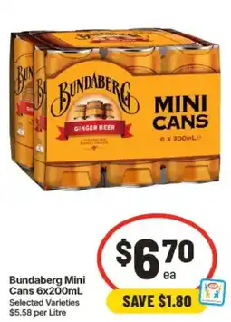 IGA Bundaberg Mini Cans offer