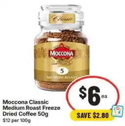 IGA Moccona Classic Medium Roast Freeze Dried Coffee offer