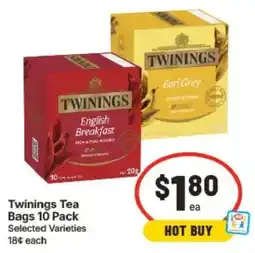 IGA Twinings Tea Bags 10 Pack Selected Varieties offer