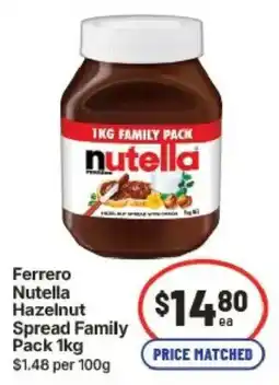 IGA Ferrero Nutella Hazelnut Spread Family Pack offer