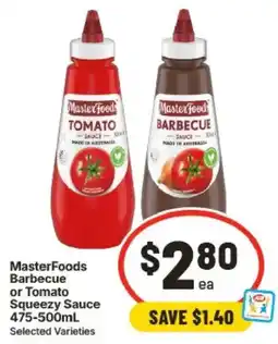 IGA MasterFoods Squezy Sauce offer