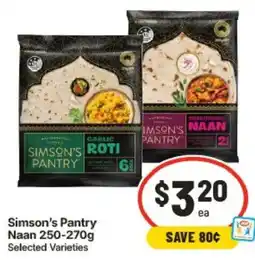 IGA Simson's Pantry Naan offer