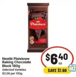 IGA Nestlé Plaistowe Baking Chocolate Block offer