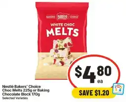 IGA Nestlé Bakers' Choice White Choc Melts offer