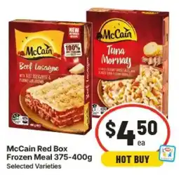 IGA McCain Red Box Frozen Meal Selected Varieties offer