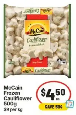 IGA McCain Frozen Cauliflower offer