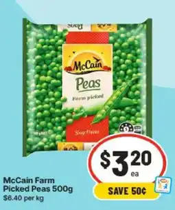 IGA McCain Farm Picked Peas offer