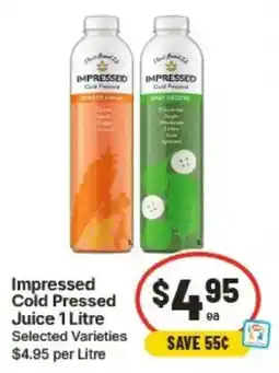 IGA Impressed Cold Pressed Juice offer