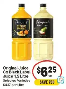 IGA Original Juice Co Black Label Juice offer