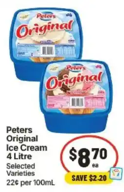 IGA Peters Original Ice Cream offer