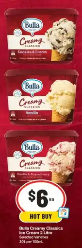 IGA Bulla Creamy Classics Ice Cream offer
