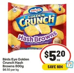 IGA Birds Eye Golden Crunch Hash Browns offer