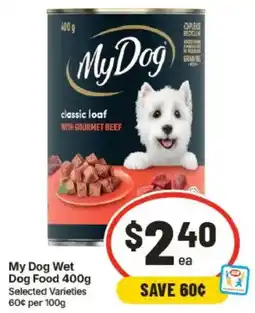 IGA My Dog Wet Dog Food offer