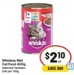 IGA Whiskas Wet Cat Food offer