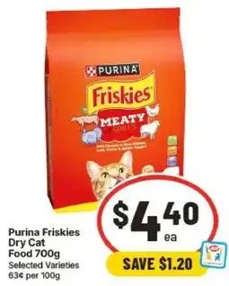 IGA Purina Friskies Dry Cat Food offer
