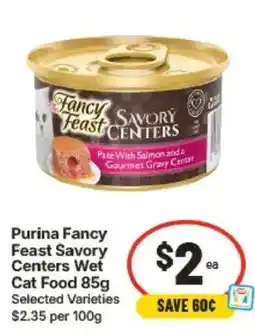 IGA Purina Fancy Feast Savory Centers Wet Cat Food offer