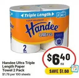 IGA Handee Ultra Triple Length Paper Towel offer