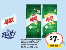 IGA Ajax Multipurpose Wipes 110 Pack offer