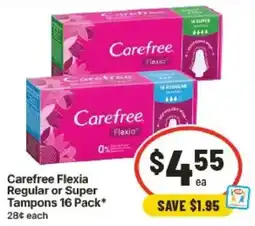 IGA Carefree Flexia Tampons offer