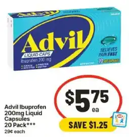 IGA Advil Ibuprofen 200mg Liquid Capsules offer