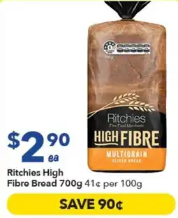 Ritchies Ritchies High Fibre Bread offer