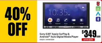 Sony 6.95" Apple CarPlay & Android™ Auto Digital Media Player