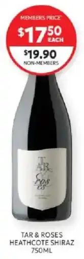 Harry Brown Tar & Roses Heathcote Shiraz offer