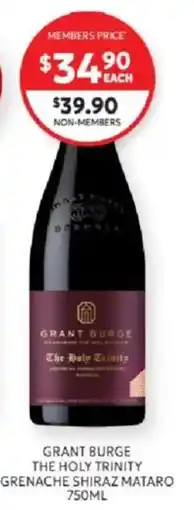 Harry Brown Grant Burge The Holy Trinity Grenache Shiraz Mataro offer
