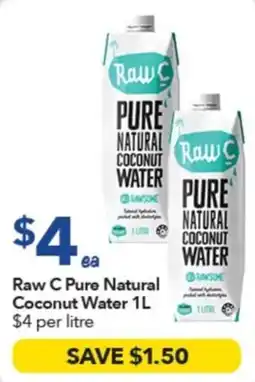 Ritchies Raw C Pure Natural Coconut Water offer