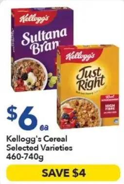 Ritchies Kellogg's Cereal Selected Varieties offer