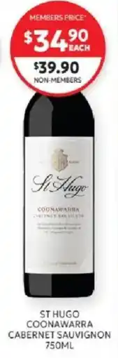 Harry Brown St Hugo Coonawarra Cabernet Sauvignon offer