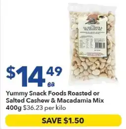 Ritchies Yummy Snack Foods Roasted or Salted Cashew & Macadamia Mix offer