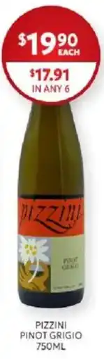 Harry Brown Pizzini Pinot Grigio offer