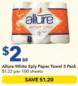 Ritchies Allure White 3ply Paper Towel offer