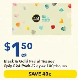 Ritchies Black & Gold Facial Tissues offer
