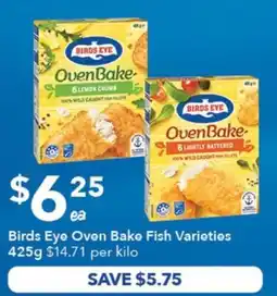 Ritchies Birds Eye Oven Bake Fish Varieties offer