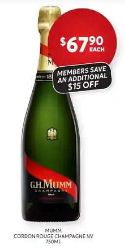 Harry Brown G.H.Mumm Champagne Brut offer
