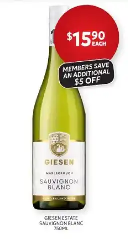 Harry Brown Giesen Estate Sauvignon Blanc offer