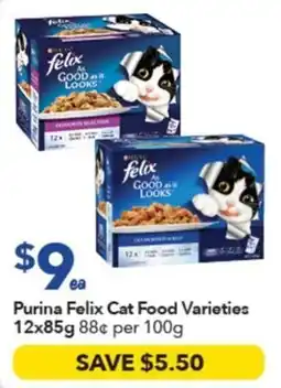 Ritchies Purina Felix Cat Food Varieties offer