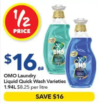 OMO Laundry Liquid Quick Wash Varieties