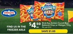 Ritchies Birds Eye Golden Crunch Beer Battered Chips offer