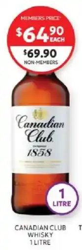 Harry Brown Canadian Club Whisky offer