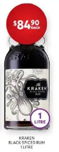 Harry Brown Kraken Black Spiced Rum offer